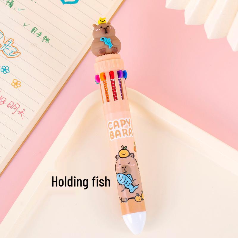 

Creative Capybara Multi-Color Ballpoint Pen - Ideal Gift for Students Bullet 0.5