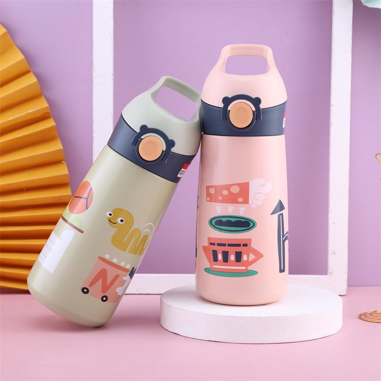 Childrens Vacuum Insulated Cup With Straw For School And Sports Durable And Portable Design