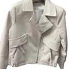 Leather Jacket Women's Short Style Autumn New Korean Style Temperament Suit Collar Loose Slimming Long Sleeve Versatile PU Leather Jacket