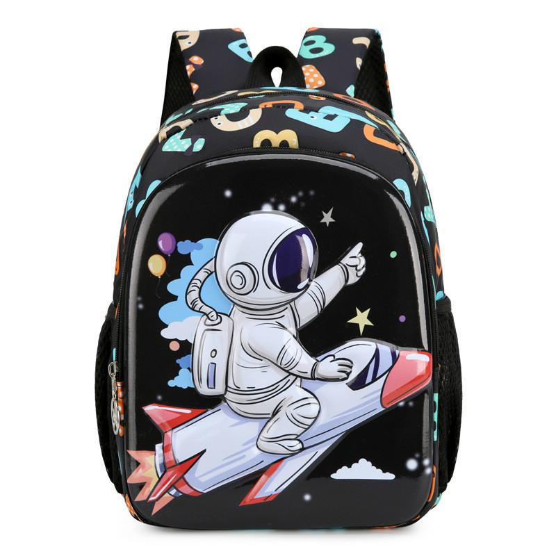 

2024 Kids Cute Cartoon Anime Backpack For School Lightweight Oxford Fabric Design чёрный