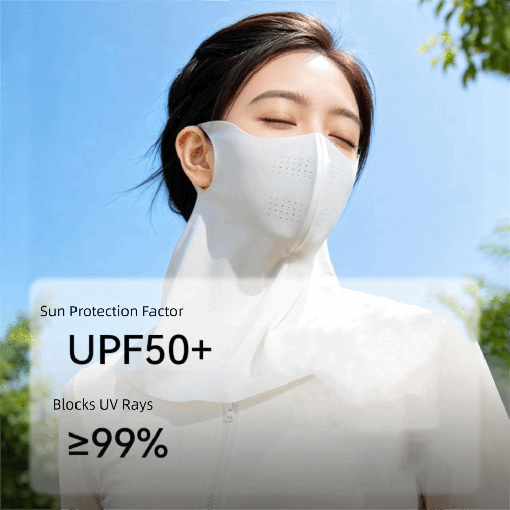 Breathable Ice Silk Mask Neck Anti UV Face Gini Mask Elastic Sunscreen Mask  Golf
