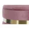 Fotpall - 36 x 36 x 44 cm - Sammet - MDF-trä - Set om 2