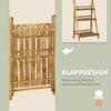 3-tier plant stand, foldable 93cm high flower standwooden plant shelf, flower pot stand with trays, plant ladder for living room, garden, balcony