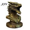 Retro Dragon Decor Head Figurine, 3D Printed Fantasy Statue, Mythical Collectible Animal Sculpture for Home Office Desk Decor, Gift Collectors