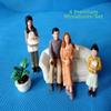 10pcs 1:42/1:30/1:25 Scale Sand Table Model Mixed Pose Mixed Color Building People DIY Handmade Simulation Human Model