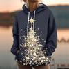 Women's Fashion Sweatshirt Printed Casual Hooded Sweatshirt With Pockets