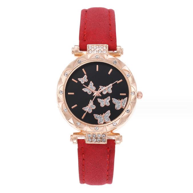 5-Piece Women’s Butterfly Quartz Wristwatch Jewelry Set - New Style Fashion Watches