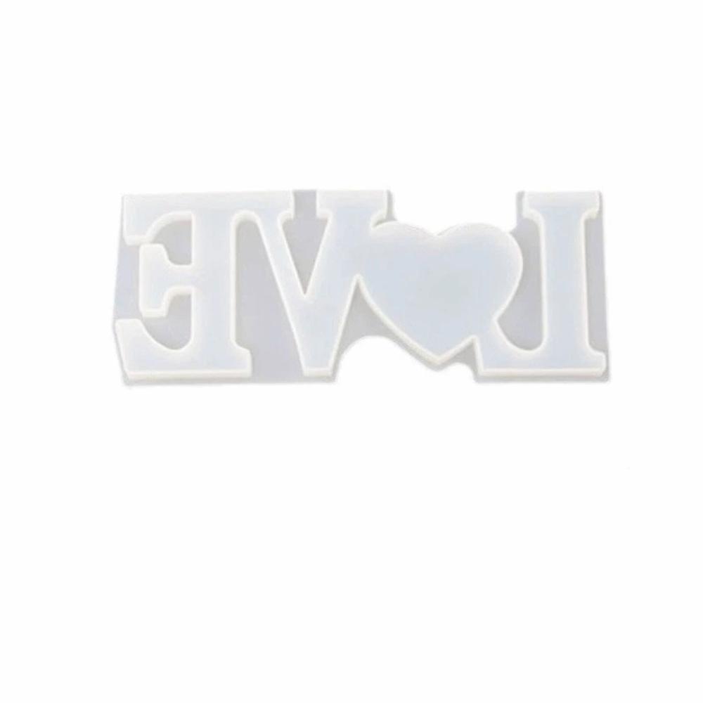 Handmade Silicone Love Mold English Letters Epoxy Resin Mould Candle Mold  Home Decoration Style A