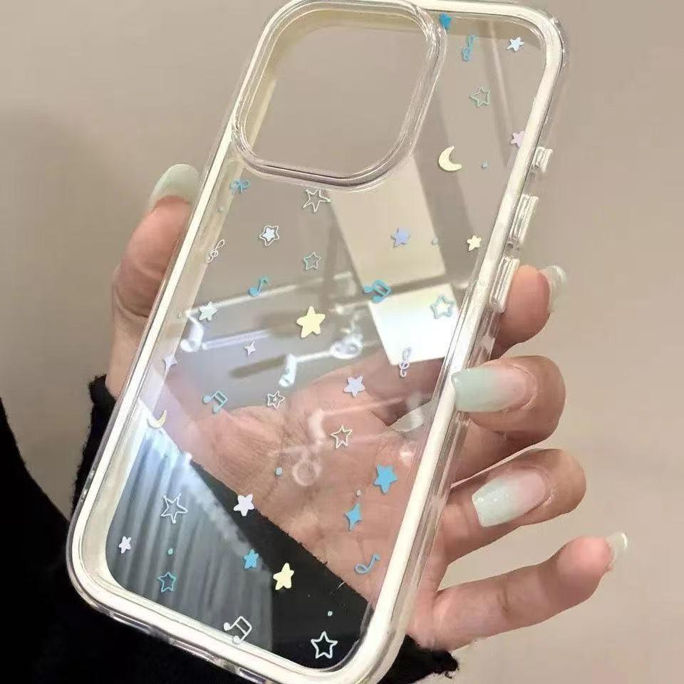 

Musical Note Star Dual-Use Soft Case for Apple 11, 13 Pro, 14, 15, 16, 17 Pro Max. Apple 16 Pro