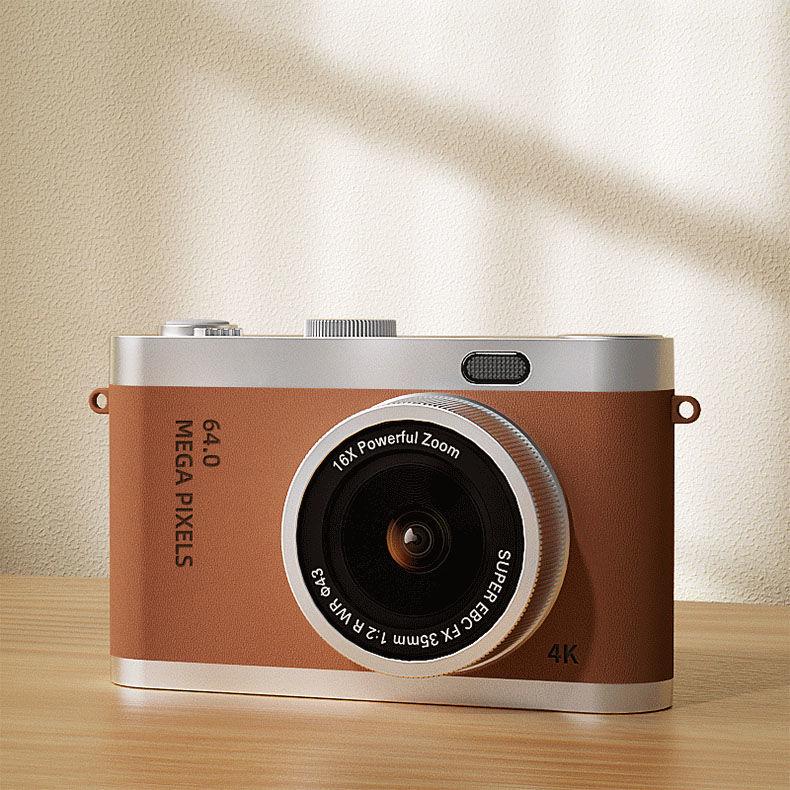 Dual-Camera Retro Compact Mirrorless CCD Selfie Camera for Students