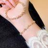 French Luxury Pink & White Zircon Pentagram Bracelet for Women – Summer Sweet, Fresh & High-End Style, Best Friend Jewelry.