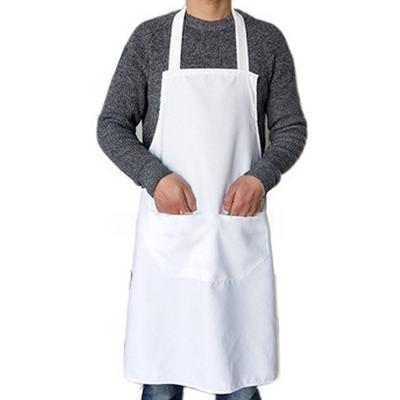 Verstellbare Unisex-Kochschürze, einfarbige Haushaltsschürze, Koch, Kellner, Grill, Friseur, Erwachsene, Taschenschürze, Küchenbedarf