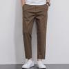 Men's Casual Cropped Pants 2026 Summer Thin Tapered Loose Fit Business Dress Trousers