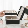 Organizer Box Double-Layer Jewelry Storage Box With Lock for Earrings, Necklaces and Other Accessories Organizing Box