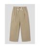 8SECONDS Cotton Double-Pleat Wide Pants Beige
