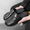 Open-back Casual Shoes Half Shoes for Men Mules Plus Size 45 46 Semi-Drag Loafers Slippers Backless Slides Sandal Slip On Flats