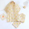 Summer new crepe pajamas women's short-sleeved thin home loungewear love crepe suit 1 color can be worn outside