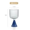 Small Ins Champagne Cup High Beauty Household Red Wine Cup Heat Resistant Vertical Textured Glass Mug Dessert Juice Goblet