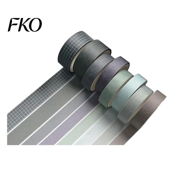 Transluzentes Washi Tape 8 Rollen Set, Dekorative Aufkleber, Ästhetische Unifarbene Tapes Karomuster für Scrapbooking Zubehör, Journaling Junk Journal,