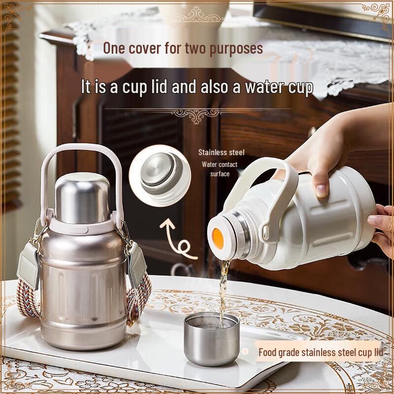 BVGMAV Large Capacity Stainless Steel Insulated Sports Water Bottle with Handle