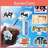 Popular Tourist City Landmark Milk Tea Cup Stickers Creative Cartoon Stickers For Travel Memories