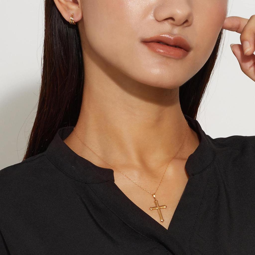 Necklace Top Cross K18 18K Gold [Lara Christie] Women's Men's lp103-0002-yg