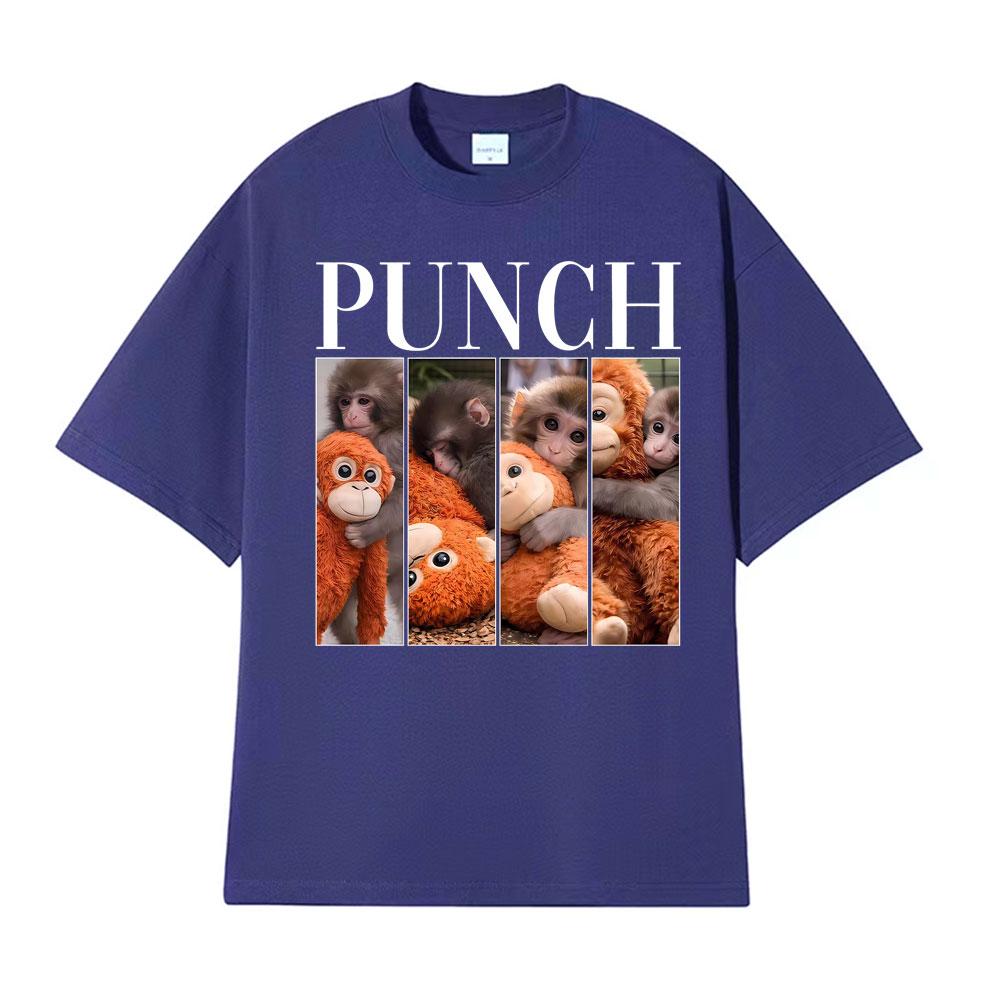 Stay Strong Punch The Monkey Printed T Shirts Unisex Women Oversized Fashion Style Tshirt 100 Cotton Short Sleeve Casual Tshirts