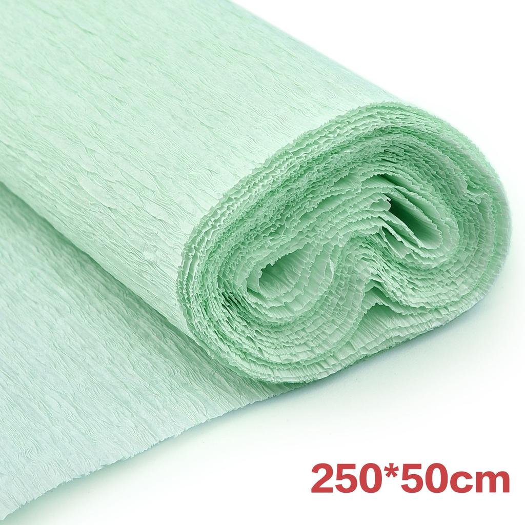 17 Colors 250x50cm Colored Crepe Paper Roll Origami Crinkled Crepe Paper Craft DIY Flowers Decoration Gift Wrapping Paper Craft