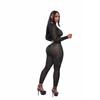 European & American Women's Spring/Autumn Half-High Collar Zipper Cropped Top with Long Sleeve & High-Waisted Pants Two-Piece Set