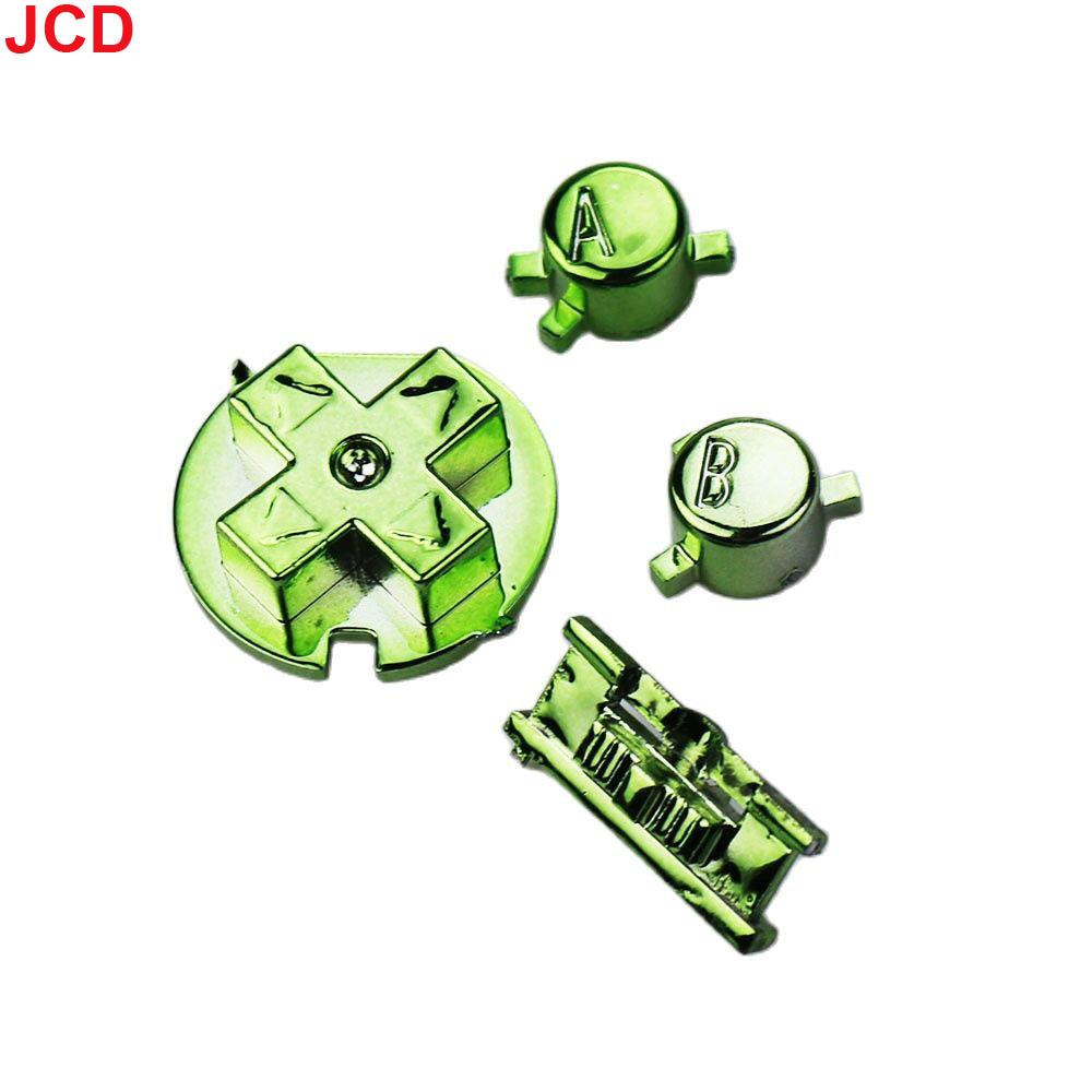 JCD 1set  Electroplating DIY Button For Game Boy Button Shell For GBC Game Replacement Button D-Pad A B Buttons Kit