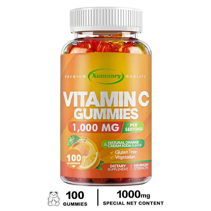 Vitamin C Gummies, Natural Ingredients, 1000 mg per Serving, Nutritional Supplement 100*1