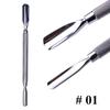 1pcs Double-ended Stainless Steel Cuticle Pusher Dead Skin Push Remover For Pedicure Manicure Nail Art Cleaner Care Tool