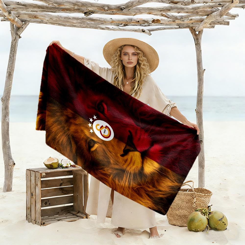 Galatasaray Lion Pride soft beach towel lightweight Couple beach towel, family beach towel set Outdoor Accessory