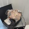 Faux Leather Bucket Bag for Women, Trendy Shell Shaped Shoulder Purse, Cute Love Lock Clutch Crossbody Bag