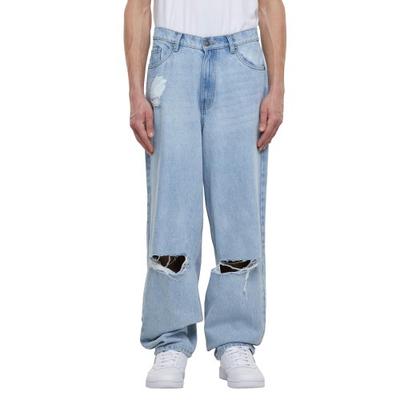 Urban Classics Mens Heavyweight Knee Cut Baggy Jeans