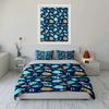 Colorful Fish Print Decoration Set Exquisite three-piece bedding set gift for kids and adults
