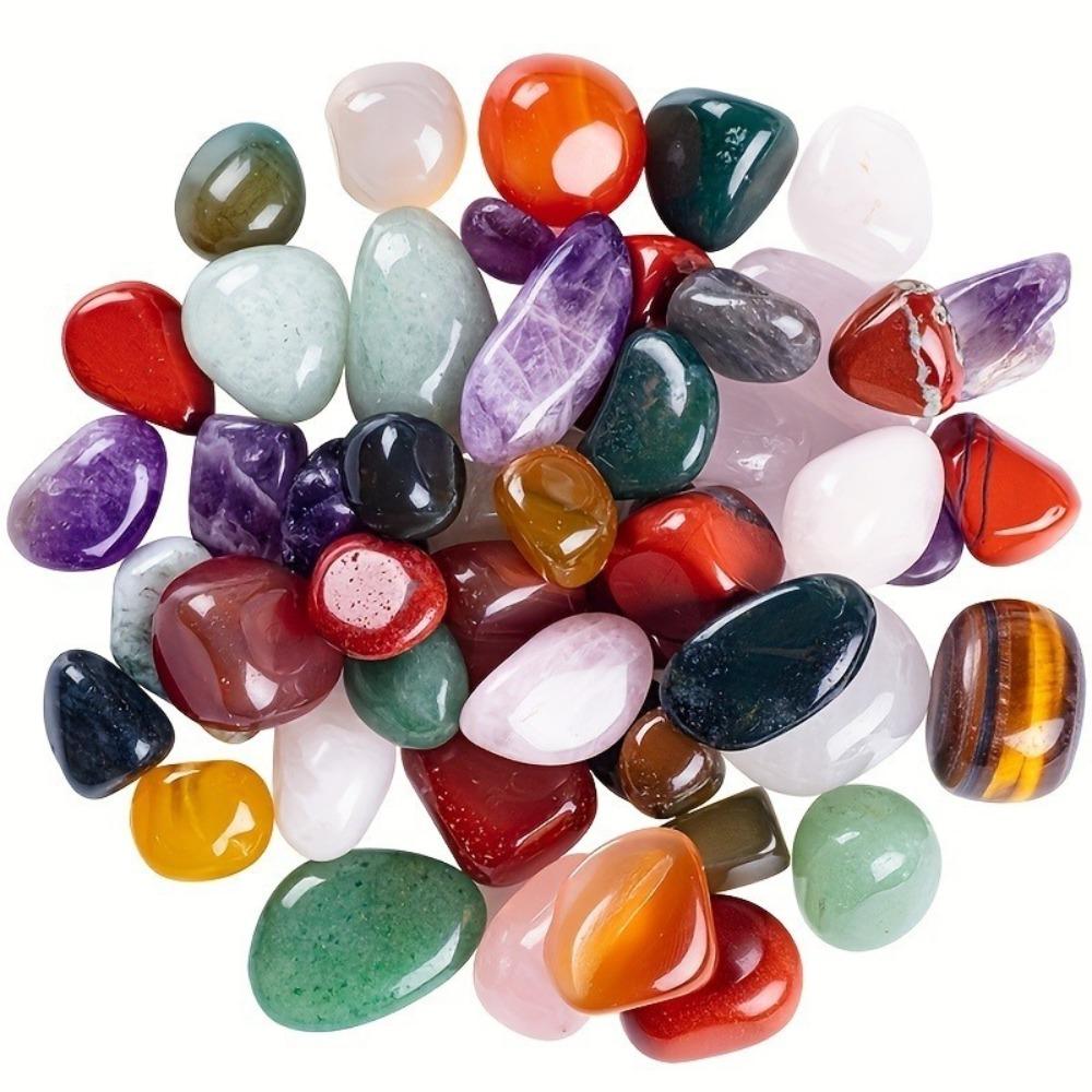 100g/Bag Irregular Natural Tumbled Stones Ornament Home Aquarium Decor Assorted Tumbled Gemstone Landscape Craft Art Gravel