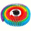 120 Stück Domino Set - Mehrfarbige Bau- & Stapelklötze Brettspiel, Umfallendes Holzspiel für kreatives Spielen, Partygeschenke