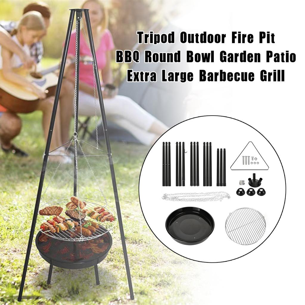 Stativ Outdoor Feuerstelle BBQ Runde Schale Garten Terrasse Extra Großer Grill
