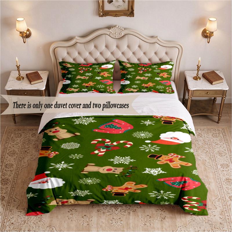 Marry Christmas (28) Bedding Set 3 Pieces Includes 1 Duvet Cover And 2 Pillowcases Soft Bed Decor Gift