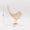 Vintage Metal Wire Bird Figurine Mini Abstract Animal Statue Modern Home Decor Craft for Wedding Birthday Gift To Friends