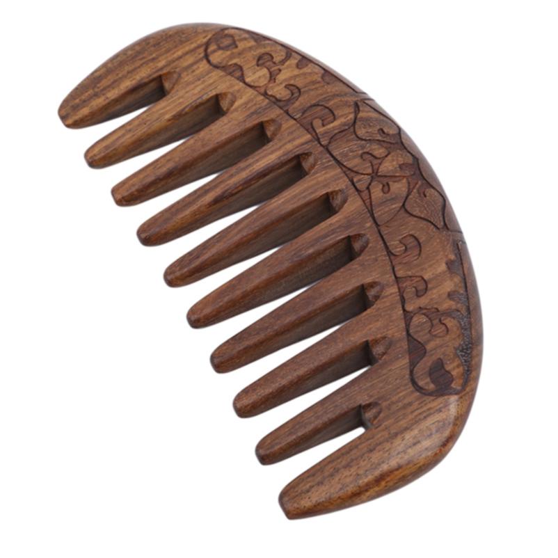 Sandalwood Massage Health Comb Double-sided Carved Comb