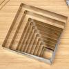 Stainless Steel Square Cake & Mousse Ring, 5cm High, DIY Tiramisu Mold