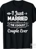 I Just Married The Coolest Couple Ever Wedding Officiant T-Shirt - Unisex Gsm Heavyweight Retro Wedd