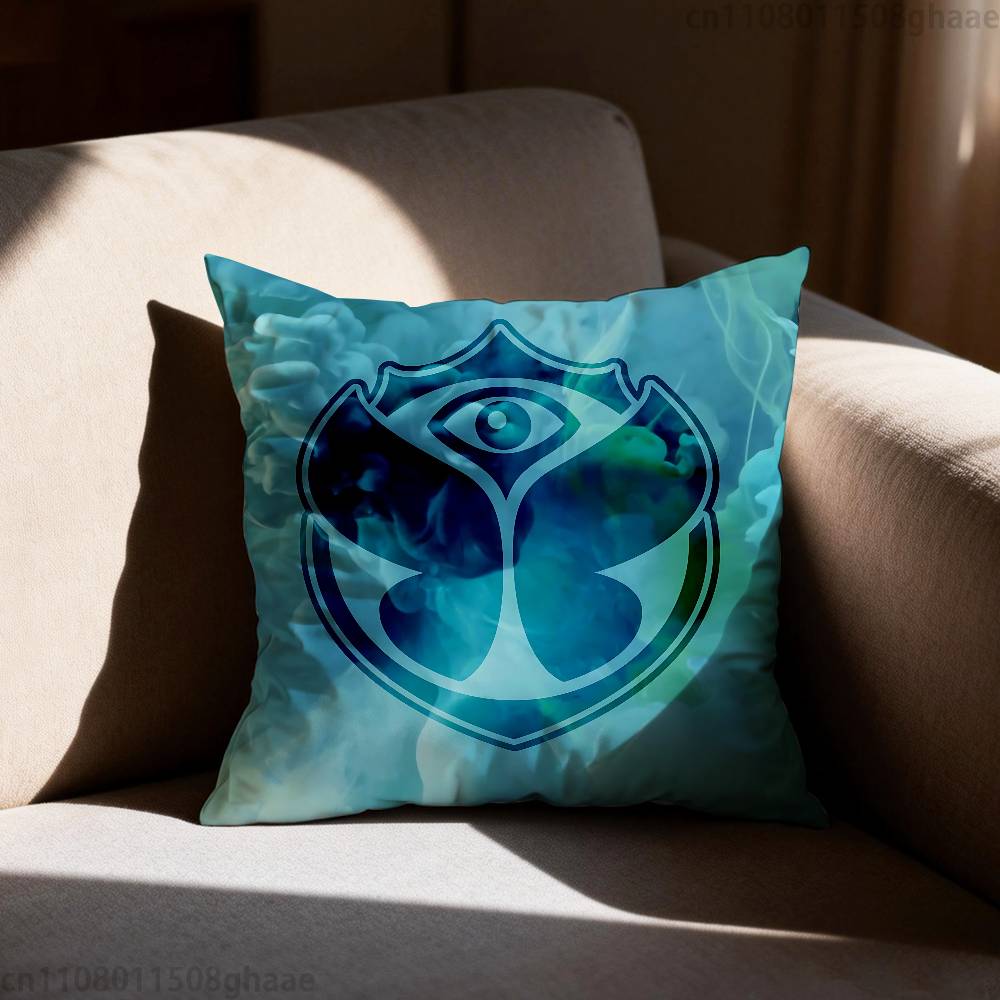 Tomorrowland Pillow Case Antidustmite Pillowcase Invisible zipper silky short plush Sofa cushion cover