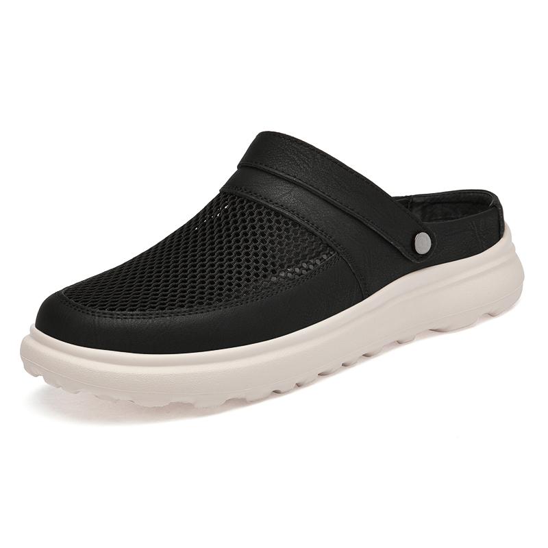 Fashion Breathable Men's Outdoor Slippers New Arrival Summer Half Drag Outdoor Wear-Resistant Sandals Anti-Slip Two-Purpose Half Flats