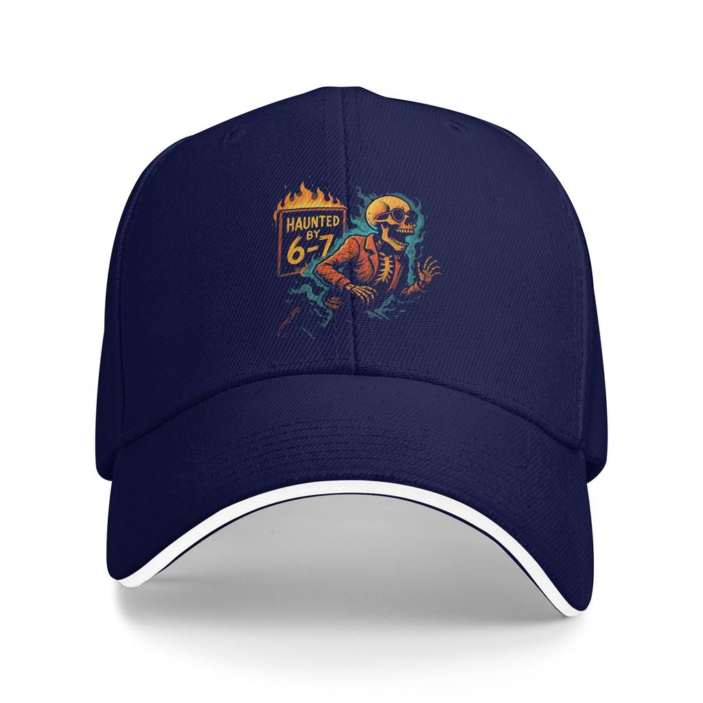 Gejagt von 6-7 Lustiger Lehrer 67 Halloween Skelett Sechs Sieben Lässige Baseballkappe Outdoor Sport Hip Hop Hüte Sommer Snapback Kappe