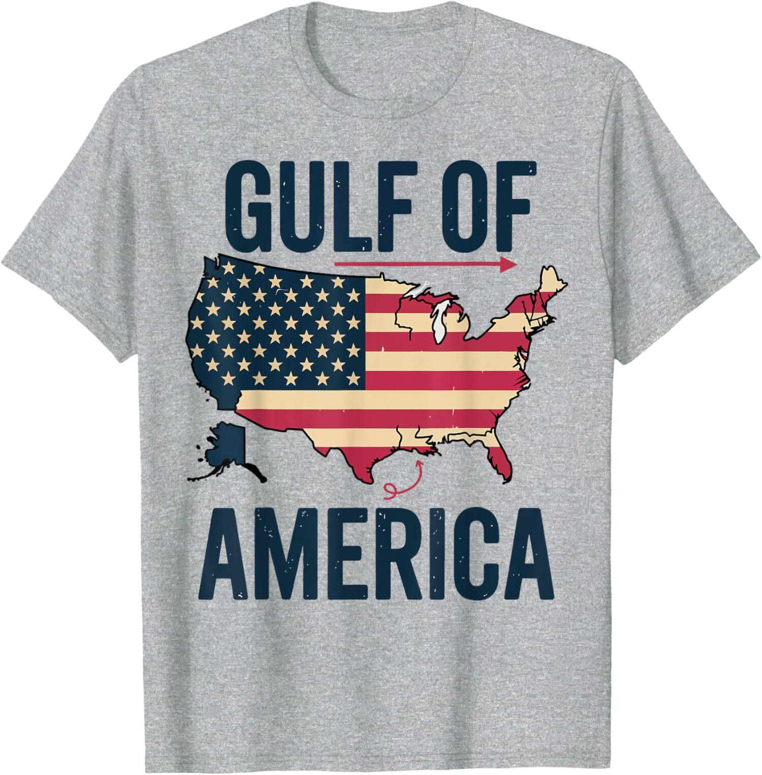 Gulf Of America American Flag Usa Cool Gift Present Unisex T-shirt L