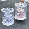 Gift Box With Ribbon Transparent Pastry Cake Box Birthday Cake Packaging Supplies Clear Candy Box Christmas New Year