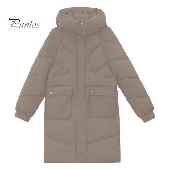 

Зимнее пуховое пальто с защитой шеи, воротником-стойкой, утепленным капюшоном и карманами, застегивающаяся на молнию парка, ветрозащитная, сохраняющая тепло, повседневная верхняя одежда для холодной погоды, хлопок M хаки